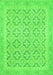 Machine Washable Oriental Green Traditional Area Rugs, wshabs2708grn