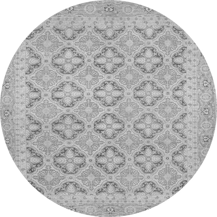 Round Oriental Gray Traditional Rug, abs2708gry