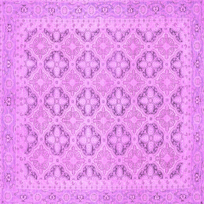Square Machine Washable Oriental Purple Traditional Area Rugs, wshabs2708pur