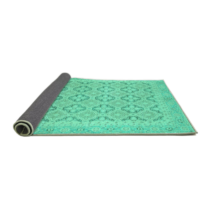 Sideview of Oriental Turquoise Traditional Rug, abs2708turq