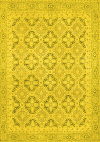 Oriental Yellow Traditional Rug, abs2708yw