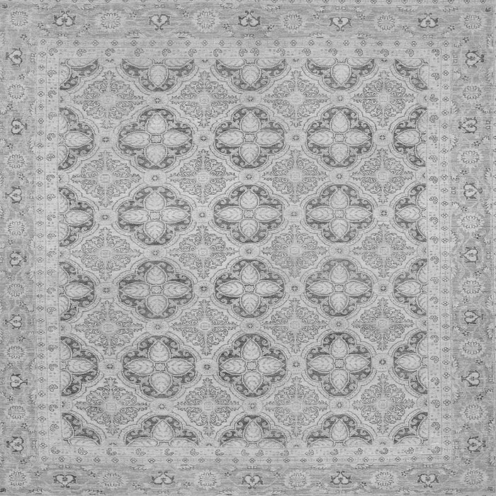 Square Oriental Gray Traditional Rug, abs2708gry