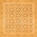 Square Machine Washable Oriental Orange Traditional Area Rugs, wshabs2708org