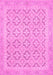 Machine Washable Oriental Pink Traditional Rug, wshabs2708pnk