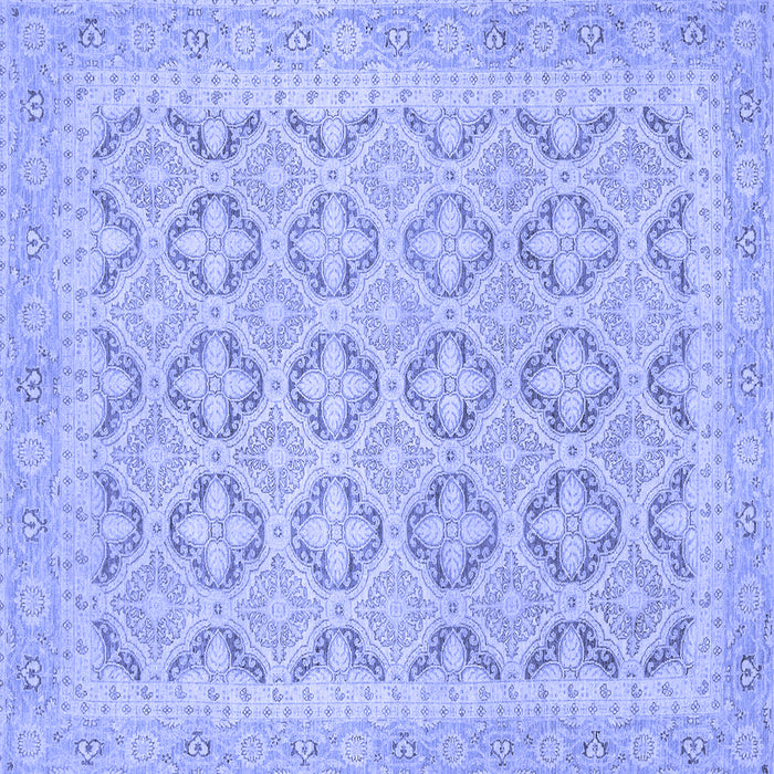 Square Oriental Blue Traditional Rug, abs2708blu