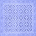 Square Oriental Blue Traditional Rug, abs2708blu