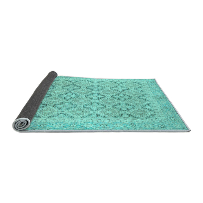 Sideview of Oriental Light Blue Traditional Rug, abs2708lblu