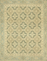 Machine Washable Abstract Brass Green Rug, wshabs2708