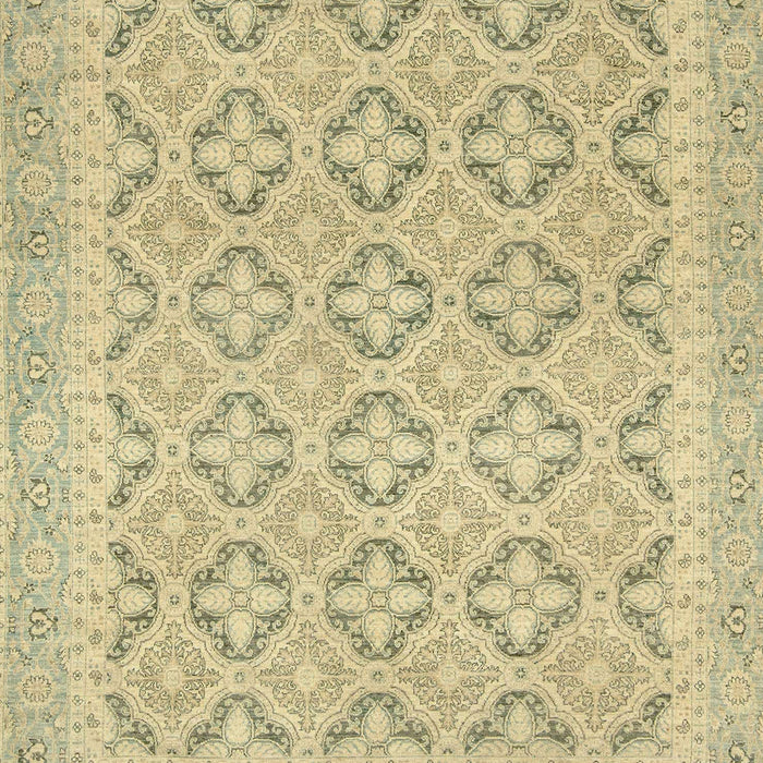 Machine Washable Abstract Brass Green Rug, wshabs2708