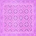 Square Oriental Purple Traditional Rug, abs2708pur