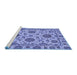 Sideview of Machine Washable Oriental Blue Traditional Rug, wshabs2709blu