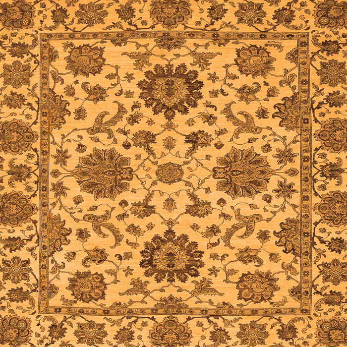 Square Oriental Orange Traditional Rug, abs2709org