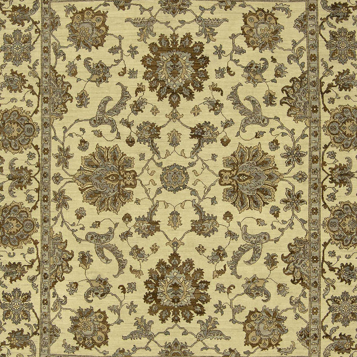 Machine Washable Abstract Chrome Gold Yellow Rug, wshabs2709