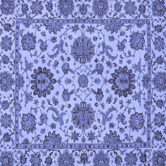 Square Machine Washable Oriental Blue Traditional Rug, wshabs2709blu