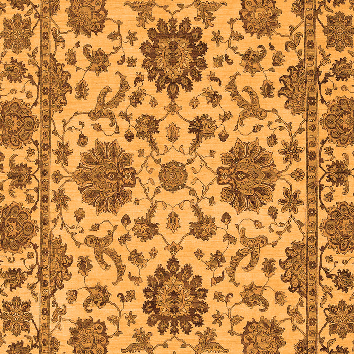 Machine Washable Oriental Orange Traditional Area Rugs, wshabs2709org