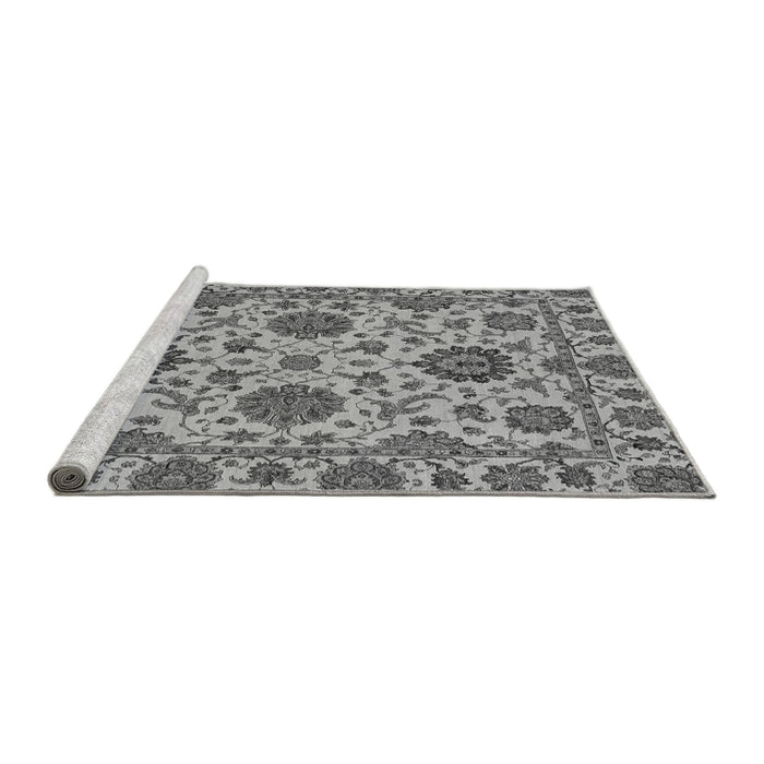 Sideview of Machine Washable Oriental Gray Traditional Rug, wshabs2709gry