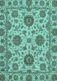 Oriental Light Blue Traditional Rug, abs2709lblu