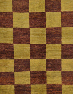 Abstract Cinnamon Brown Oriental Rug, abs270