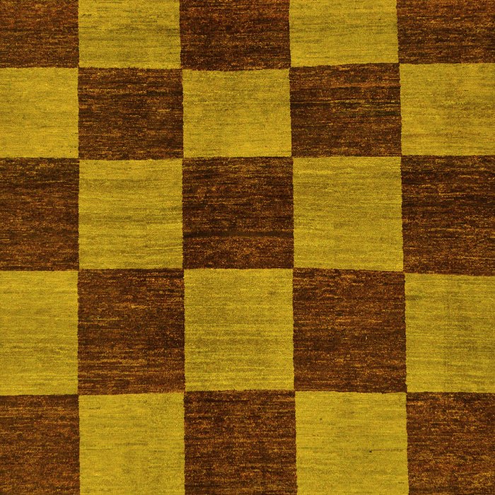 Machine Washable Oriental Yellow Modern Rug, wshabs270yw