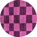 Round Oriental Purple Modern Rug, abs270pur