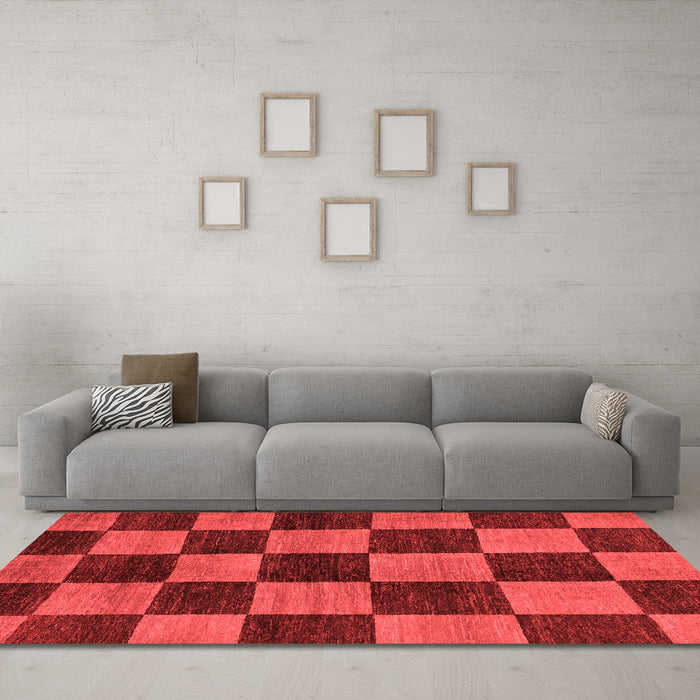 Modern Red Washable Rugs