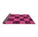 Sideview of Oriental Pink Modern Rug, abs270pnk