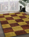 Machine Washable Abstract Cinnamon Brown Rug in a Family Room, wshabs270
