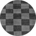 Round Oriental Gray Modern Rug, abs270gry