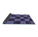 Sideview of Oriental Blue Modern Rug, abs270blu