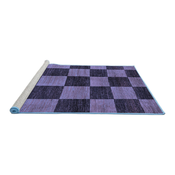 Sideview of Machine Washable Oriental Blue Modern Rug, wshabs270blu