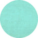 Round Oriental Light Blue Traditional Rug, abs2710lblu