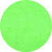 Round Oriental Green Traditional Rug, abs2710grn