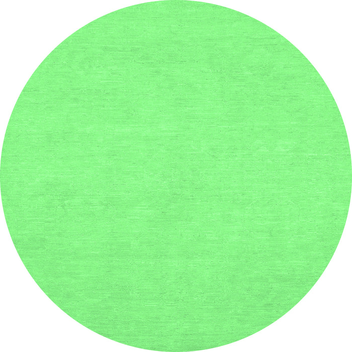 Round Oriental Emerald Green Traditional Rug, abs2710emgrn