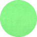 Round Oriental Emerald Green Traditional Rug, abs2710emgrn