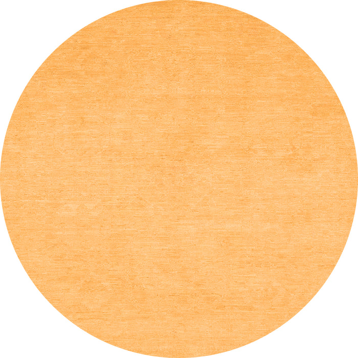 Round Oriental Orange Traditional Rug, abs2710org
