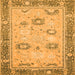 Square Oriental Orange Traditional Rug, abs2711org