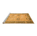 Sideview of Machine Washable Oriental Orange Traditional Area Rugs, wshabs2711org