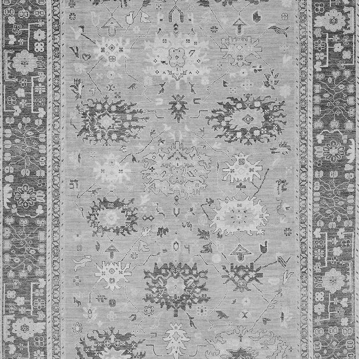 Machine Washable Oriental Gray Traditional Rug, wshabs2711gry