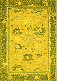 Oriental Yellow Traditional Rug, abs2711yw