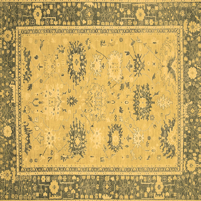 Square Oriental Brown Traditional Rug, abs2711brn