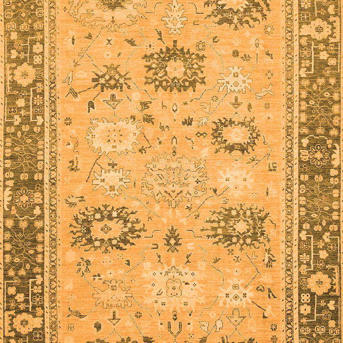 Machine Washable Oriental Orange Traditional Area Rugs, wshabs2711org