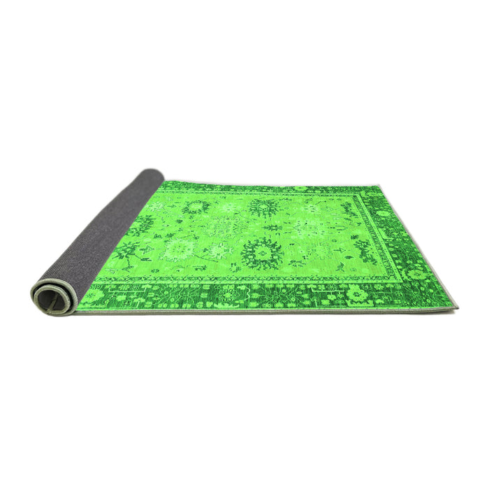 Sideview of Oriental Green Traditional Rug, abs2711grn