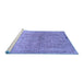 Sideview of Machine Washable Oriental Blue Traditional Rug, wshabs2712blu