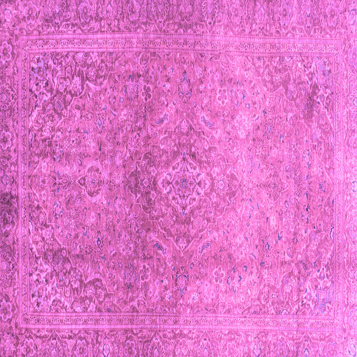 Square Machine Washable Oriental Purple Traditional Area Rugs, wshabs2712pur