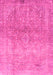 Machine Washable Oriental Pink Traditional Rug, wshabs2712pnk