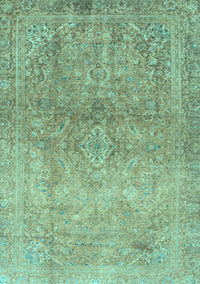 Oriental Light Blue Traditional Rug, abs2712lblu