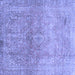 Square Oriental Blue Traditional Rug, abs2712blu