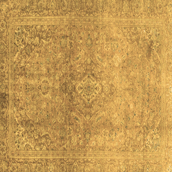 Square Machine Washable Oriental Brown Traditional Rug, wshabs2712brn