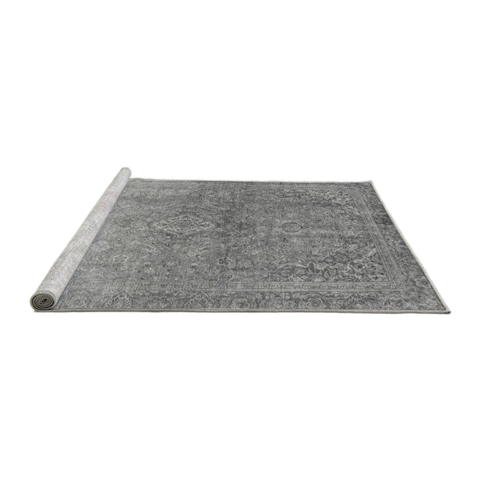 Sideview of Machine Washable Oriental Gray Traditional Rug, wshabs2712gry