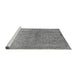 Sideview of Machine Washable Oriental Gray Traditional Rug, wshabs2712gry